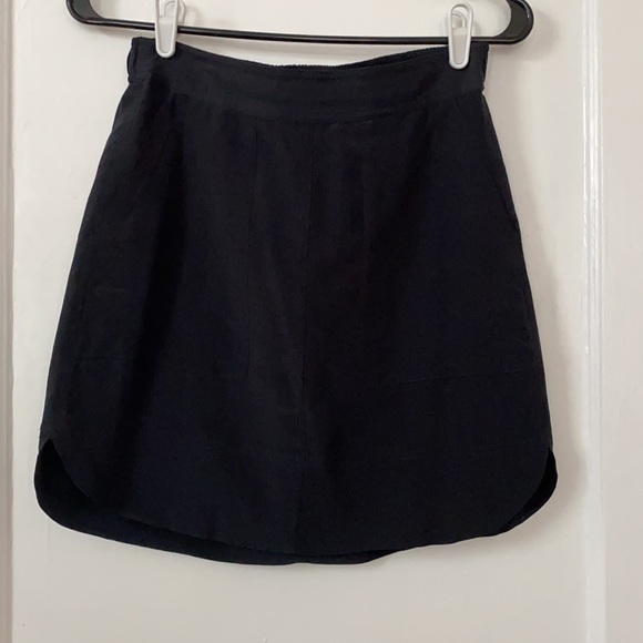 Madewell BLACK silk distance skirt - Picture 4 of 7